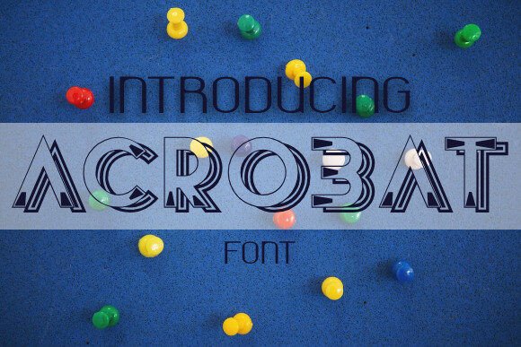 Acrobat Font for Handmade and Commercial Designs