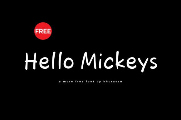 Hello Mickeys Font for Handmade Creations