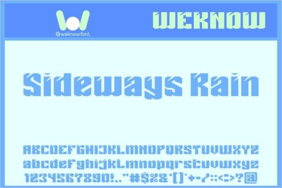 Sideways Rain: A Futuristic Typeface for Editorial Design