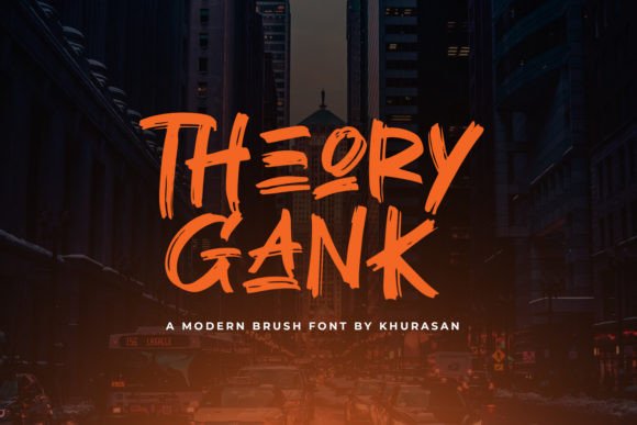 Theory Gank Font for Handmade and Commercial Projects