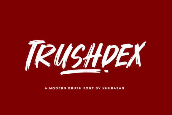 Trushdex: A Bold Brush Font for Creative Branding Projects